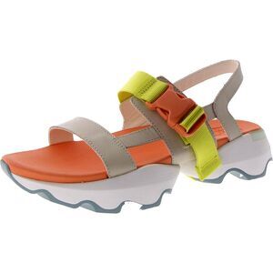 Stylish Women's Sandals with Orange and Yellow Accents